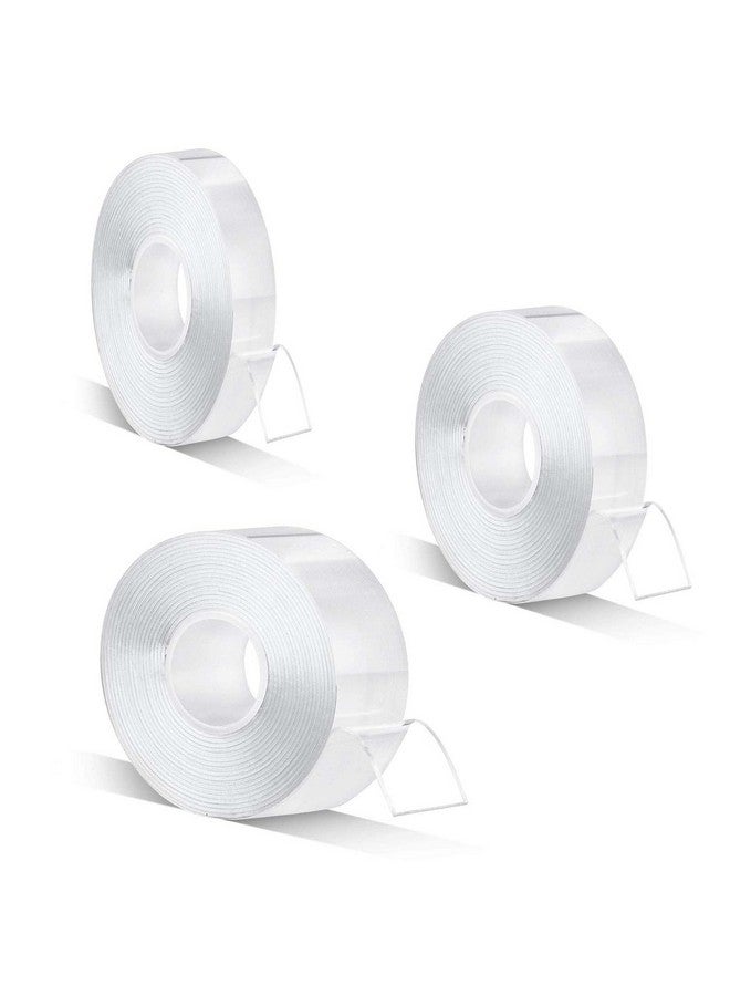 ايلان 3 لفات شريط نانو مزدوج الجوانب شديد التحمل، شريط شفاف مزدوج الجوانب شديد التحمل للاستخدام الخارجي، شريط مزدوج الجوانب شديد التحمل للتعليق على الحائط (9.85 قدم/لفة) - Image 1