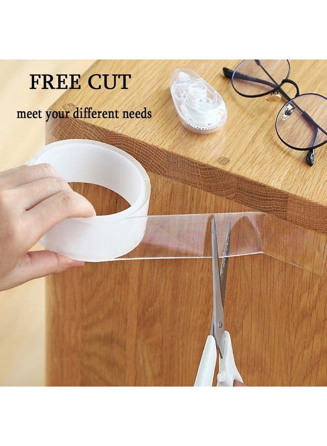 ايلان 3 لفات شريط نانو مزدوج الجوانب شديد التحمل، شريط شفاف مزدوج الجوانب شديد التحمل للاستخدام الخارجي، شريط مزدوج الجوانب شديد التحمل للتعليق على الحائط (9.85 قدم/لفة) - Image 5