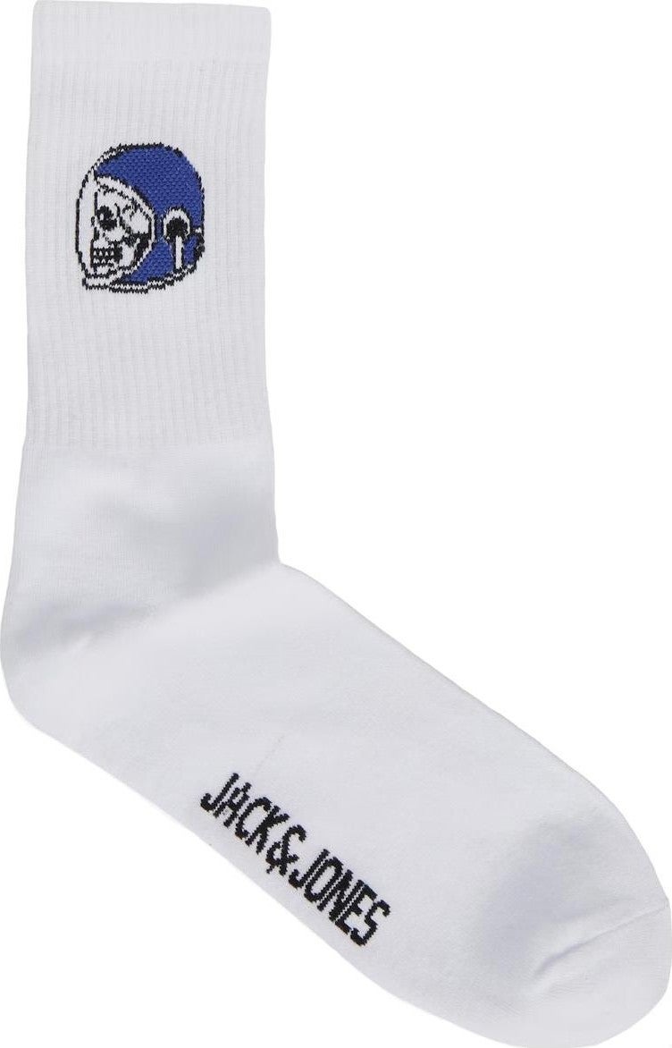 Jack Jones 12240536 Jacathletic Space Tennis Socks 5 Pack White - Image 5