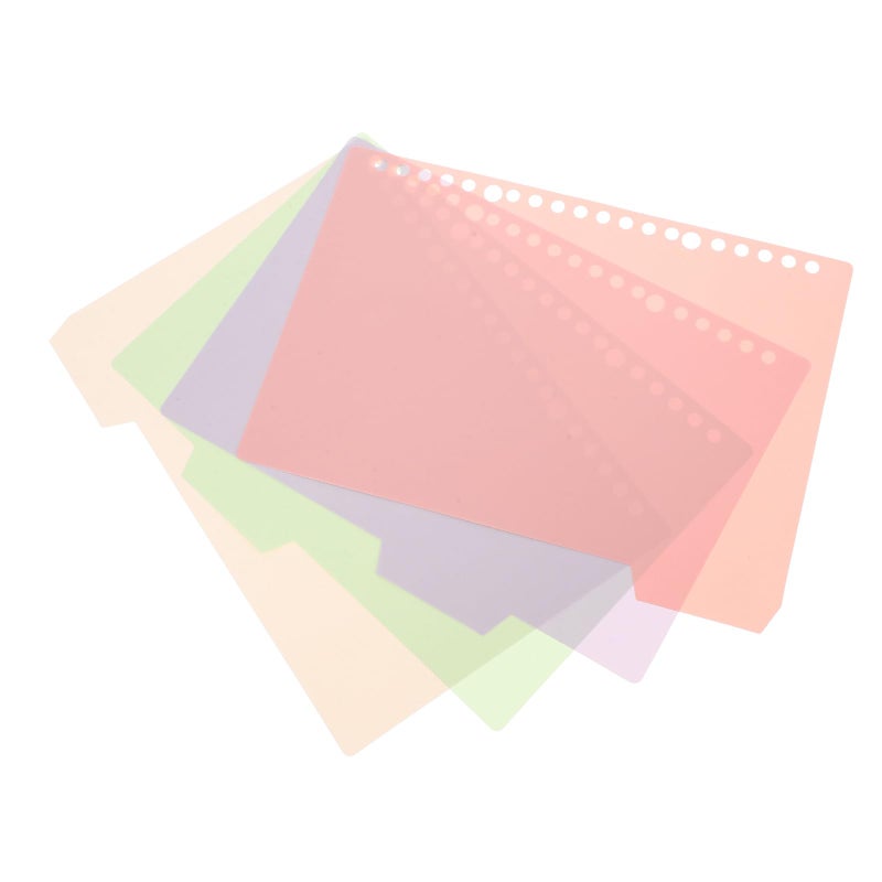A5 Pastel Binder Dividers 4Pcs with Tabs and Poly Pockets Folder Organizer - Image 2
