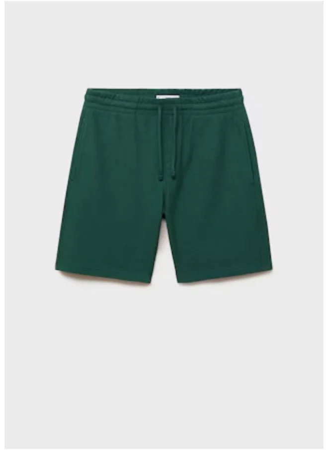 مانجو مان Drawstring Textured Bermuda Shorts