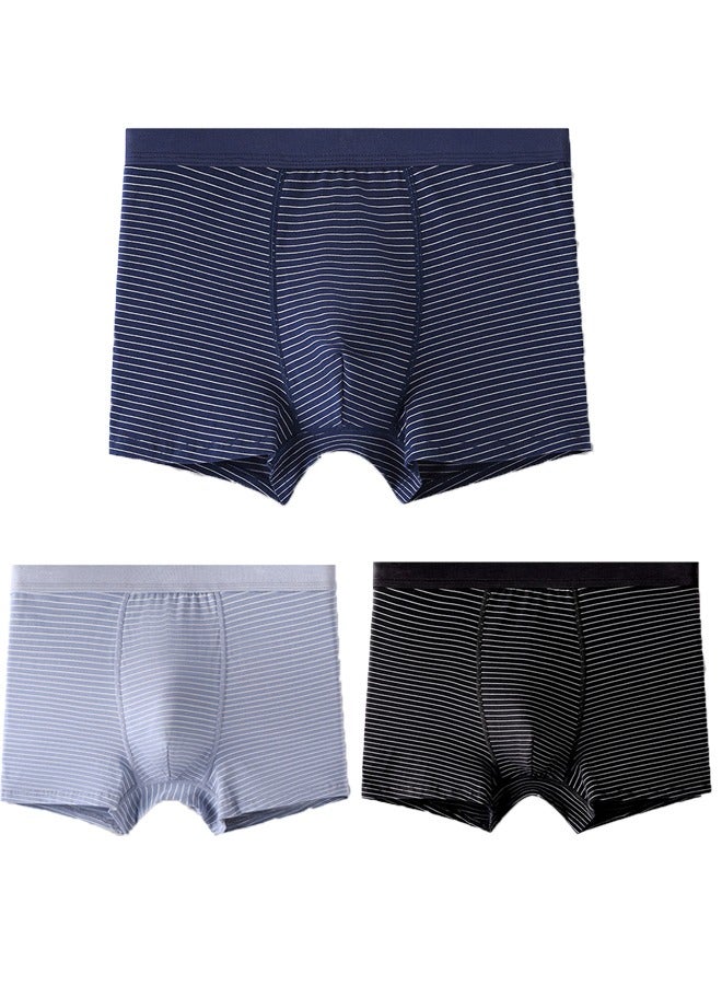 3 Pcs Men's Trunks Boxer Breathable Shorts Cotton Briefs Fashion Sports Boxer(Size Runs One Size Smaller)  - Image 1