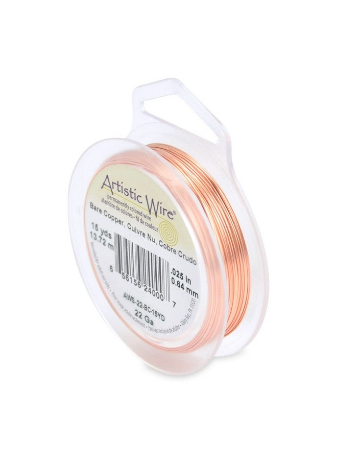 Artistic Wire 22 Gauge Bare Copper Craft Jewelry Wrapping Wire 15 Yd - Image 1