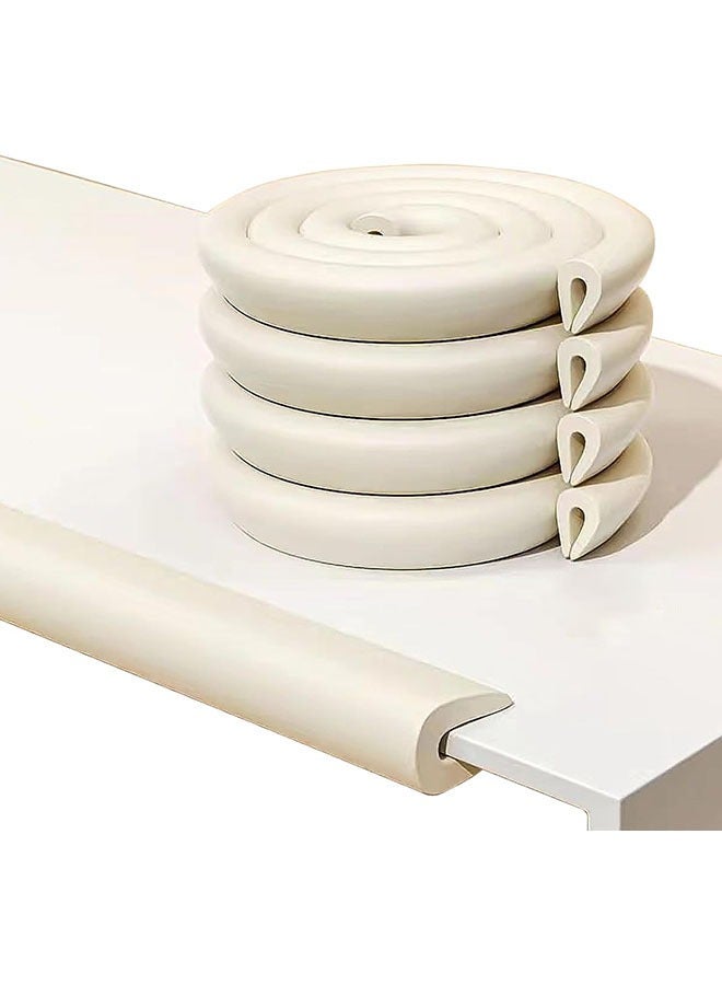 Arabest 2M U Shape Edge Protectors for Glass Coffee Table,Foam Baby Proofing Safety Bumper Guard Strip,Corner Protectors for Kids,Suitable for Furniture Fireplace Desk Worktop (Milky White) - Image 1