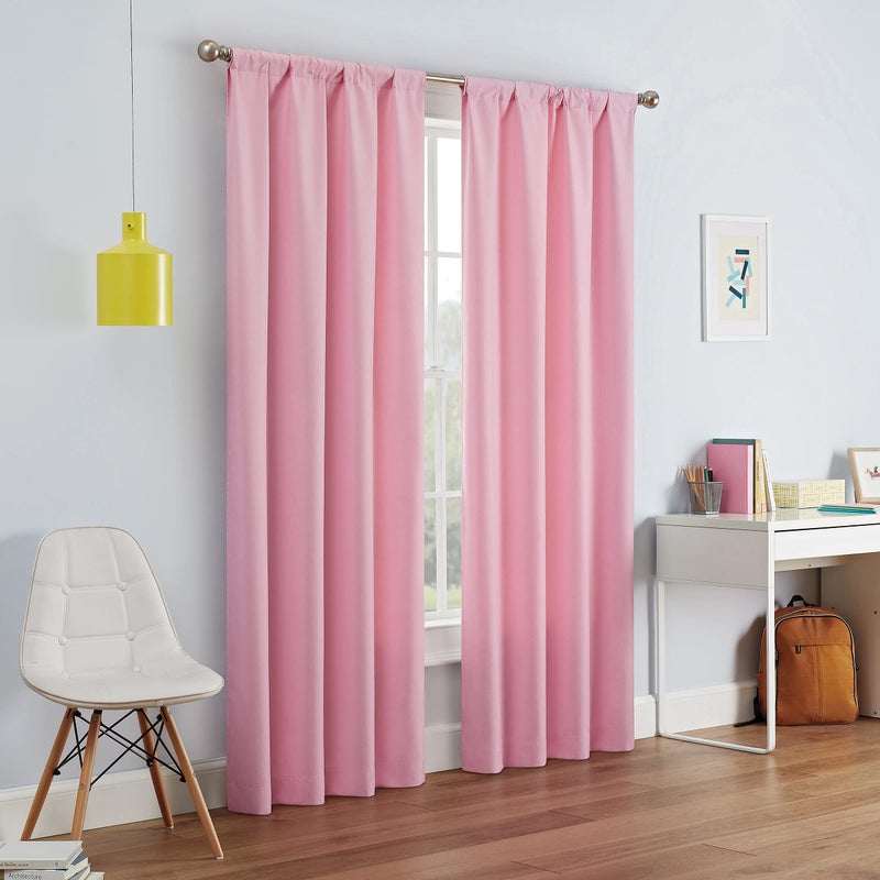 ECLIPSE Kendall Modern Blackout Thermal Rod Pocket Window Curtain for Bedroom or Living Room 1 Panel 42 X 63 Bouquet - Image 1