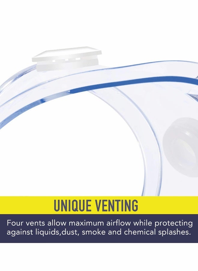 5-Pack Clear Safety Goggles - Protective Eye Glasses for Construction and Work Safety, Ideal for Eye Protection in Various Environments. - Image 3