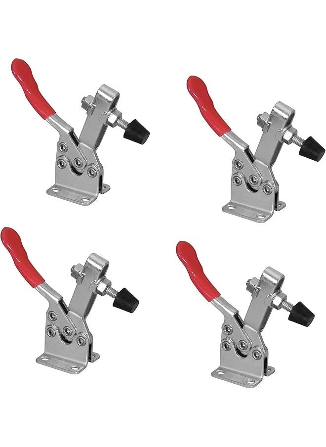 POWERTEC 20327 Quick Release Horizontal Toggle Clamp 201B 300 Lb Holding Capacity W Rubber Pressure Tip 4Pk - Image 1