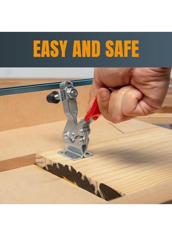 POWERTEC 20327 Quick Release Horizontal Toggle Clamp 201B 300 Lb Holding Capacity W Rubber Pressure Tip 4Pk - Image 3