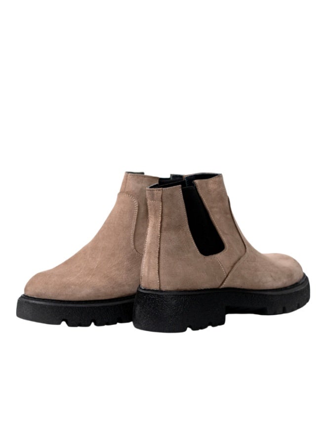 Crash Genuine Leather Half Boot - Sand - Image 1