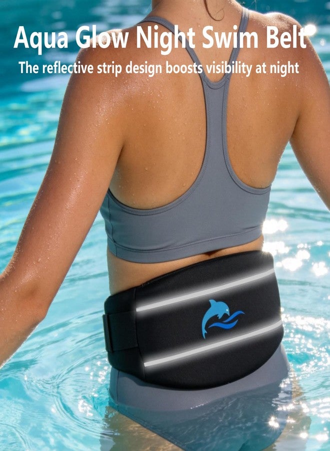 SIXRARI Adult Flotation Swim Belt, Adjustable 3-Section Buoyancy Belt with Reflective Strips for Water Aerobics, Aqua Jogging, Pool Exercise, Swimming Training & Low-Impact Workout (Black, L) - Image 4