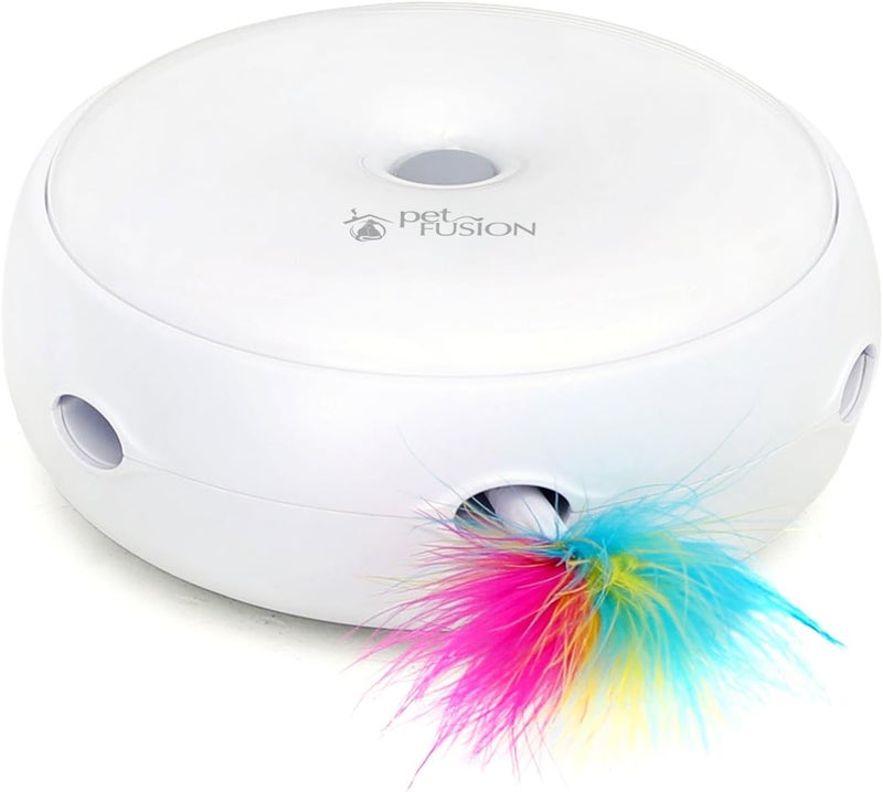 PetFusion Ambush Interactive Cat Toys for Indoor Cats - New & Improved Cat Feather Toys (Quiet 3 Modes, Nighttime Light, Auto Shut Off, Batteries Incl) Replacement Feathers Available 12 Month Warranty - Image 2
