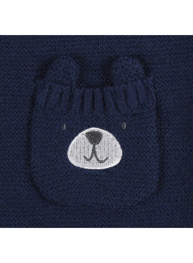 Gerber baby-boys Sweater Knit Romper Jumpsuit, Blue Dog, 18 Months - Image 3