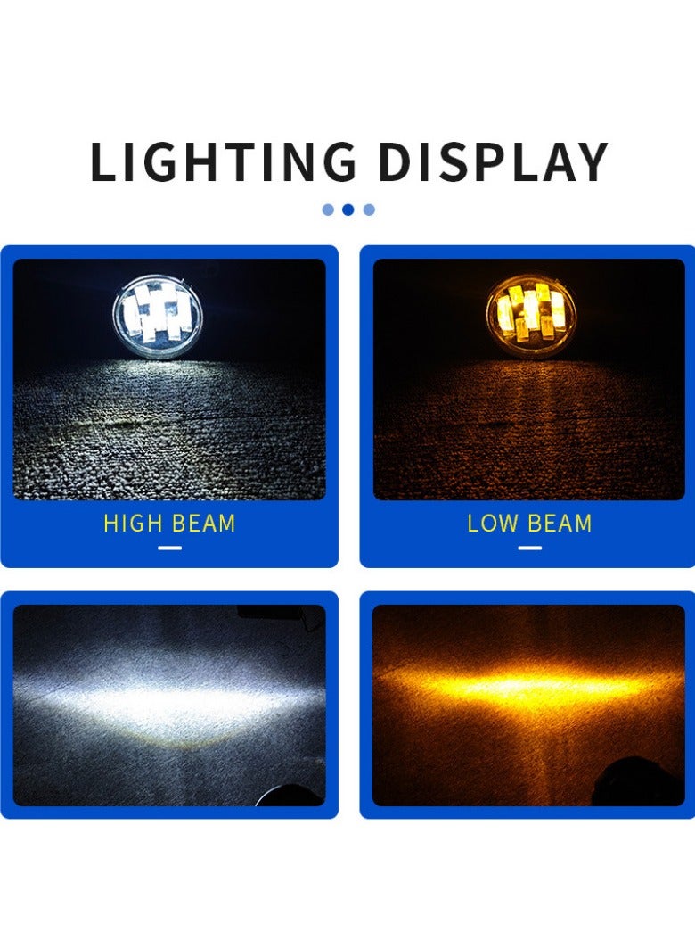 general Car parts lens daytime running light lens daytime running light front fog light yellow and white light suitable for Lada cars - Image 4