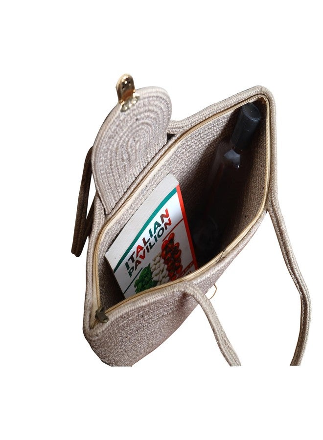 Ariya Women's Handbag (4057 | Silver) Handcrafted Lightweight Shoulder Handbag, PP & Cotton Blend, Spacious Design with Secure Flap Lock, Perfect for Ladies & Girls, Bag for Daily, Casual, Travel - Image 4