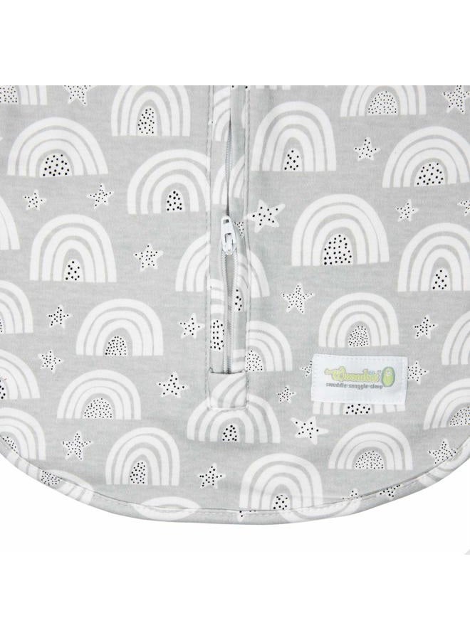 Dashu Soothing Sleep Sack, Baby Sleeper with Built in Pacifiers, Gray Rainbow/White Pacifier, 0-3 Months - Image 5