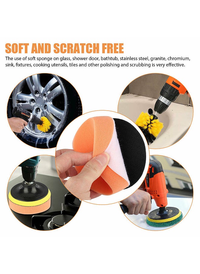 Generic 6Pcs Scrub Drill Brush Multi-purpose Kit Power Drill Cleaning Attachments All Purpose Deep Clean  - Image 3