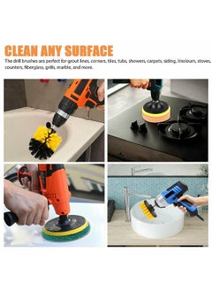 Generic 6Pcs Scrub Drill Brush Multi-purpose Kit Power Drill Cleaning Attachments All Purpose Deep Clean  - Image 2
