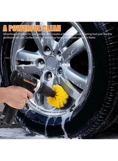 Generic 6Pcs Scrub Drill Brush Multi-purpose Kit Power Drill Cleaning Attachments All Purpose Deep Clean  - Image 5