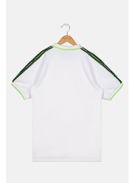 Nautica Competition Kids Boy Short Sleeve Embroidered Logo Polo Shirt, White  - Image 2