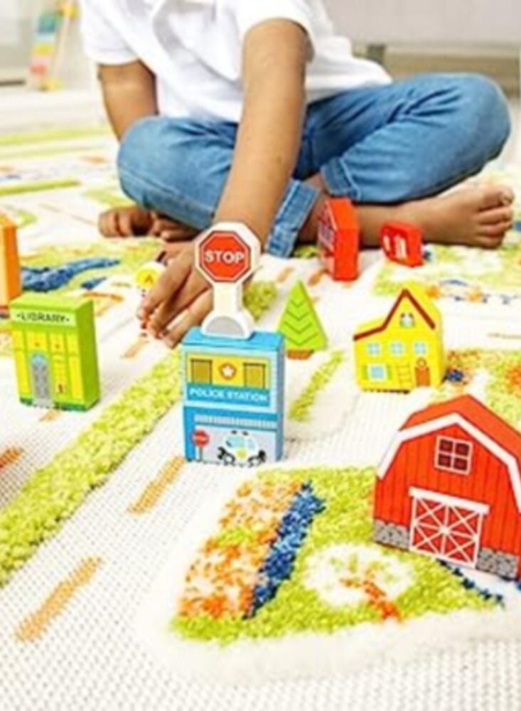Fun Tribe Wooden City Play Set | Toys for Boys and Girls | Toys for Play Mat and Carpets | Vehicle Toy Set for Kids and Children | Safe To Play | Screen Free | Activity, Educational & Learning Toys - Image 5
