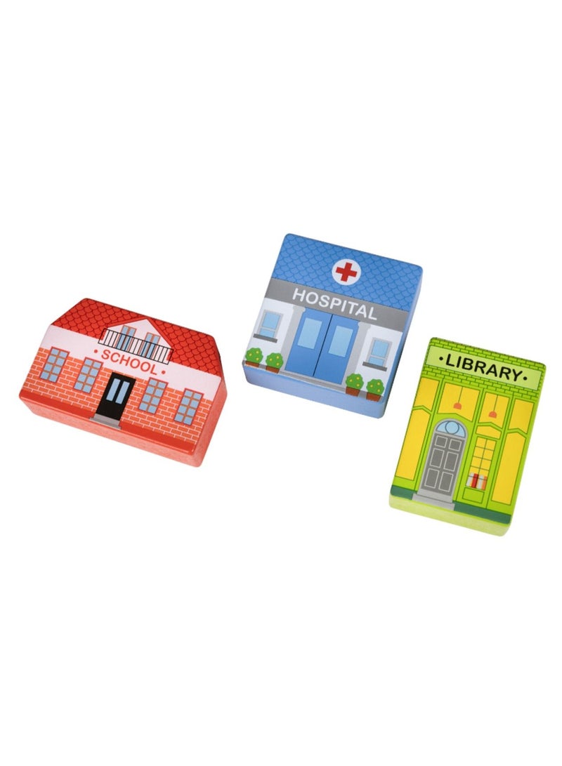 Fun Tribe Wooden City Play Set | Toys for Boys and Girls | Toys for Play Mat and Carpets | Vehicle Toy Set for Kids and Children | Safe To Play | Screen Free | Activity, Educational & Learning Toys - Image 4