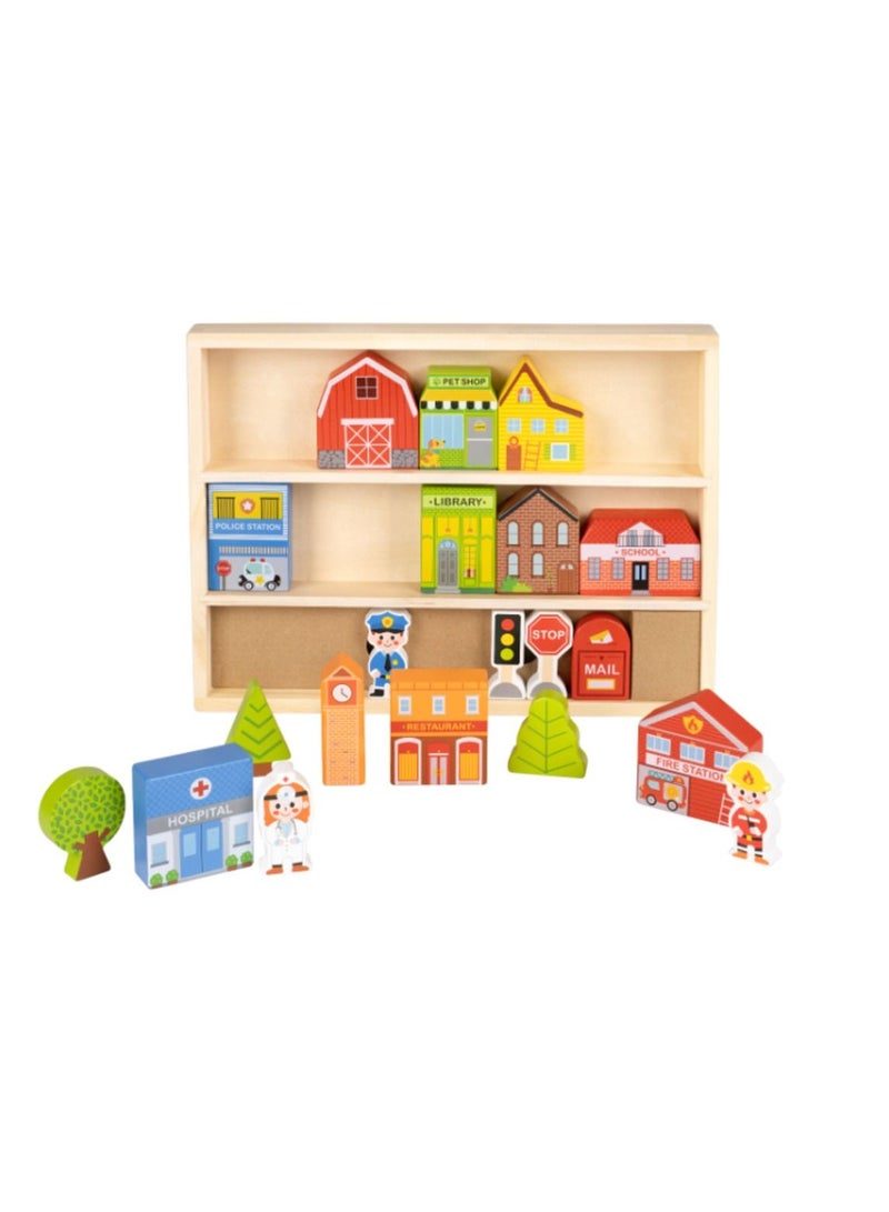 Fun Tribe Wooden City Play Set | Toys for Boys and Girls | Toys for Play Mat and Carpets | Vehicle Toy Set for Kids and Children | Safe To Play | Screen Free | Activity, Educational & Learning Toys - Image 3