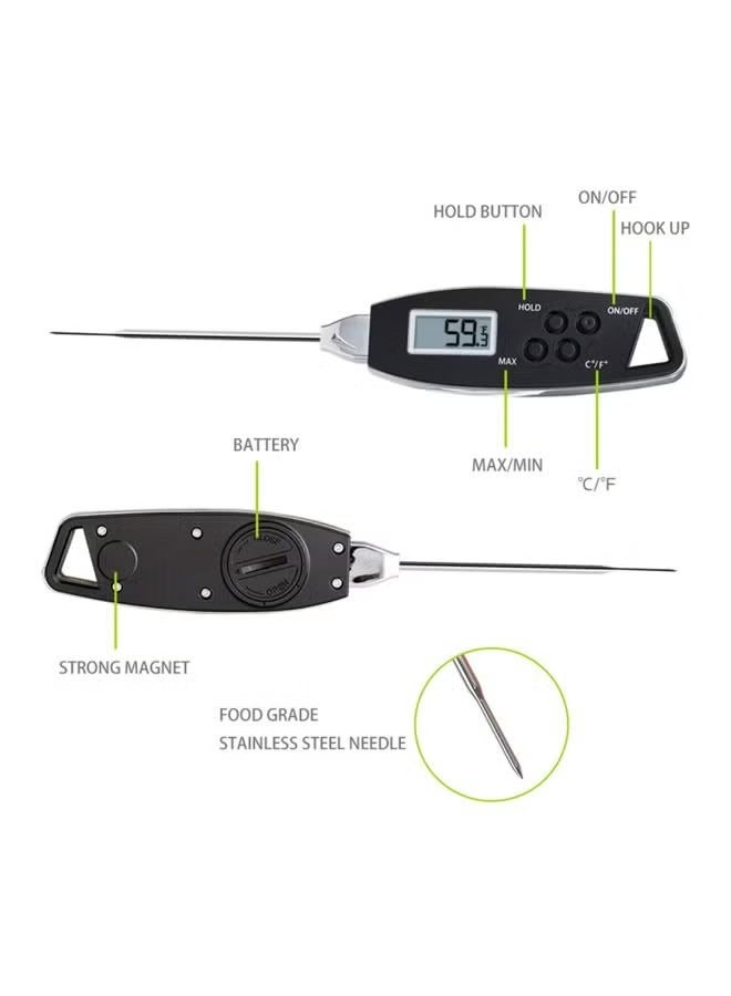 Digital Waterproof Food Thermometer Black/Silver 210x34x13mm  - Image 3