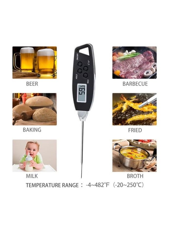 Digital Waterproof Food Thermometer Black/Silver 210x34x13mm  - Image 5