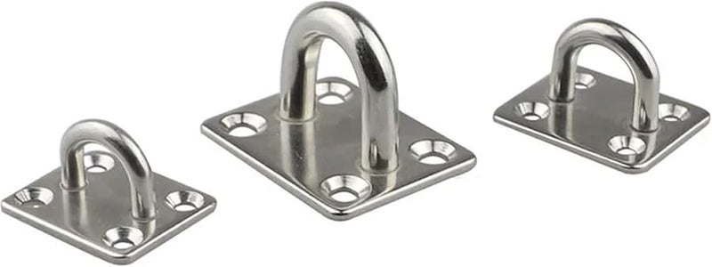 خطافات على شكل حرف U ثقيلة الوزن مقاس 8 مم من الفولاذ المقاوم للصدأ للتثبيت بالسقف لكرسي الأرجوحة والنباتات المعلقة - Image 1