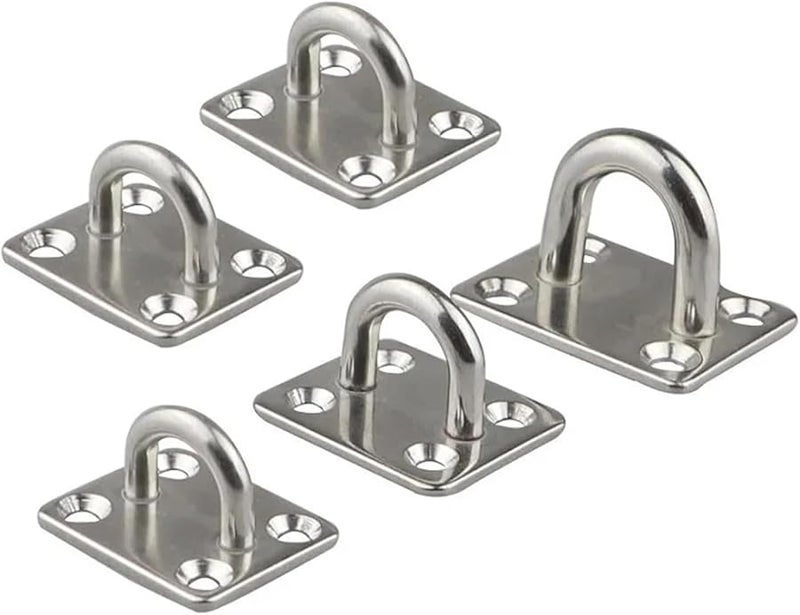 خطافات على شكل حرف U ثقيلة الوزن مقاس 8 مم من الفولاذ المقاوم للصدأ للتثبيت بالسقف لكرسي الأرجوحة والنباتات المعلقة - Image 5