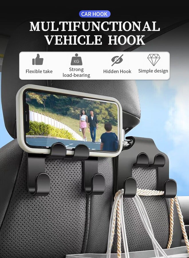 Generic Car Hooks Purse Hooks for Car Phone Mount for Backseats for Clothes Bag ABS Stuff Hangers Hooks Car Jacket Hanger Seat Coat Rack Clothes Shirts Hanger Coat  - Image 1
