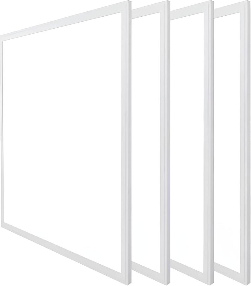 ضوء بانل LED 60X60 واط 80 ضوء سقف، 6500K أبيض، مربع ألمنيوم (عبوة من 4) - Image 1