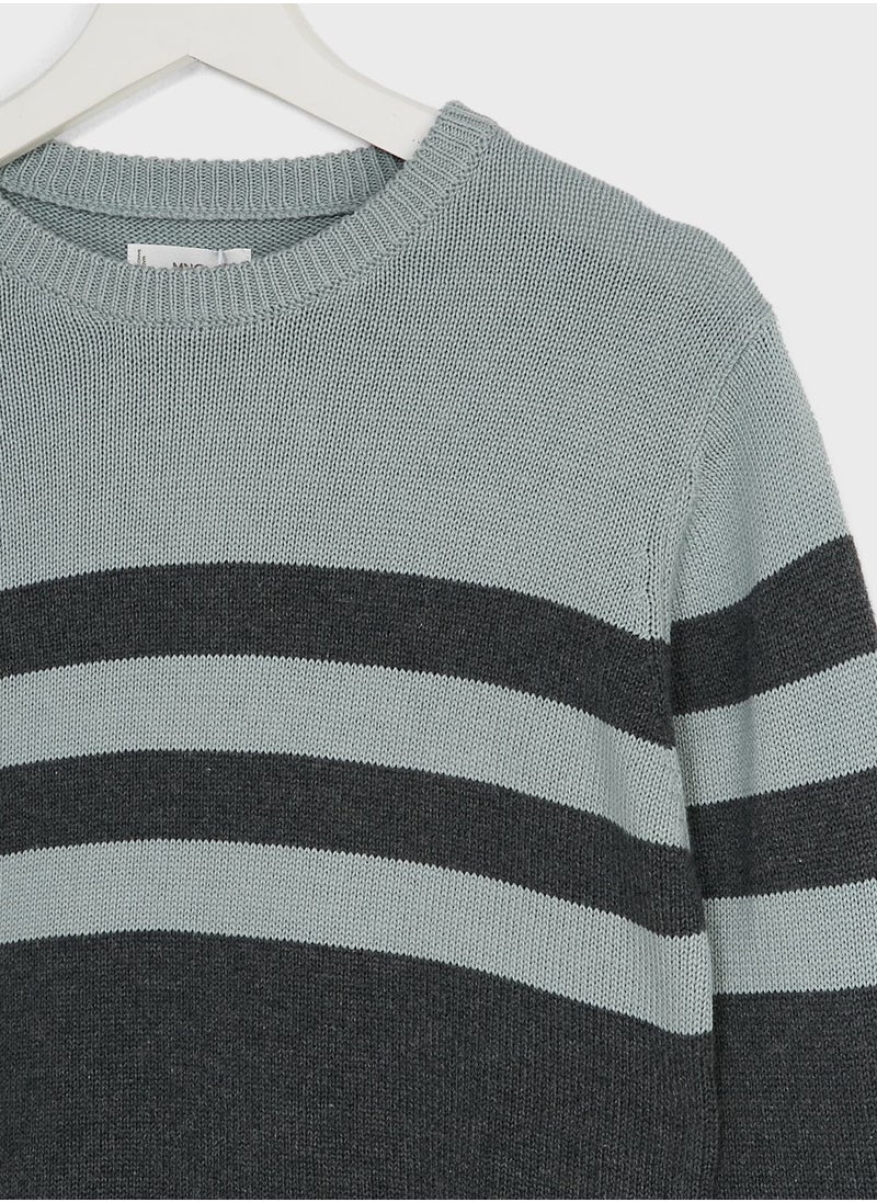 MANGO - Kids Colorblock Sweater - Image 1