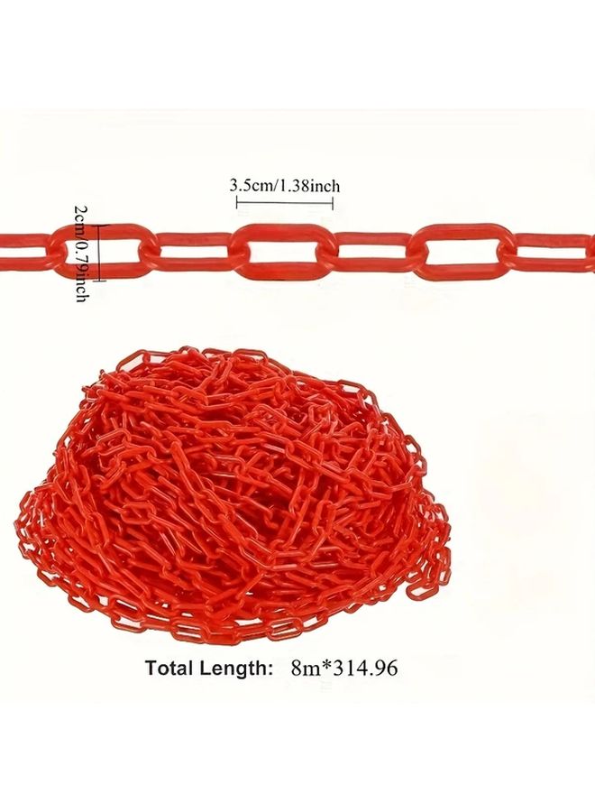 Yellow Plastic Safety Chain 314 96 Inch For Guardrails Crowd Control Parking - Image 3