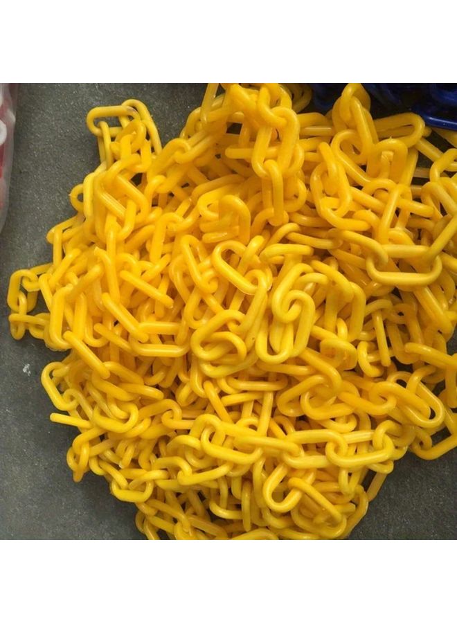 Yellow Plastic Safety Chain 314 96 Inch For Guardrails Crowd Control Parking - Image 1
