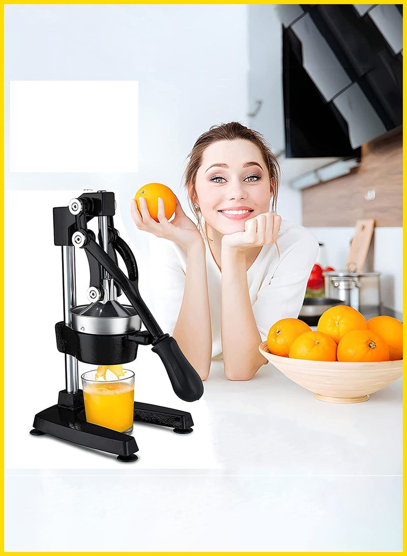 Professional Manual Metal Hand Citrus Juicer Lemon Squeezer With Lever Lime Orange Pomegranate Grapefruit Fresh Healthy Large Juice Presser Extractor Machine For Commercial And Household  - Image 2