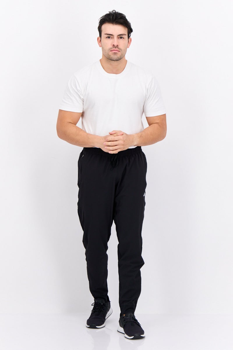 Adidas Men Regular Fit 3-Stripes Running Track Pants, Black  - Image 3