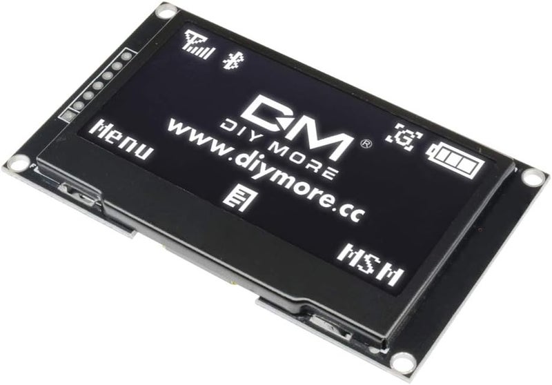 diymore 2.42" OLED Digital IIC I2C SPI Serial 128X64 Pixel Screen Display Module SSD1309 for Arduino Project DIY Electronic Arduino (White) - Image 3