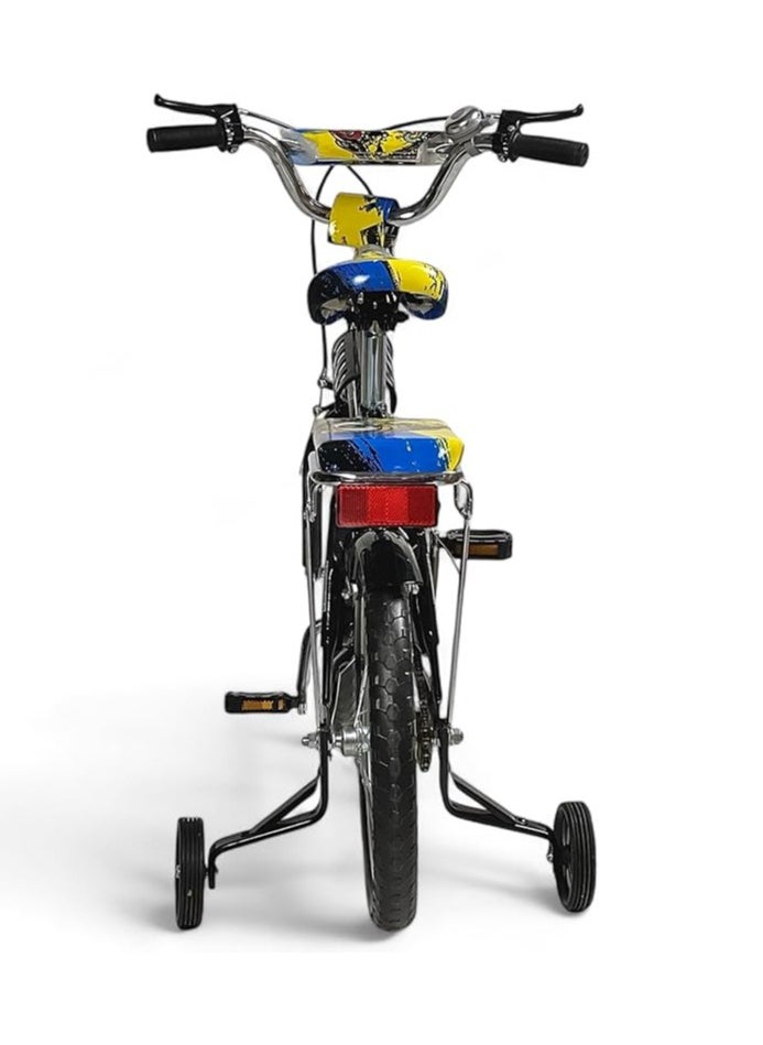 AL BADER Rambo Freestyle Kids Bike with Two Flashing Training Wheels and 2 Seats, 16-Inch Kids Bike with Double Handbrake For Boys Girls Age 7-11 Years, Children Bicycle with Adjustable Seat  - Image 4
