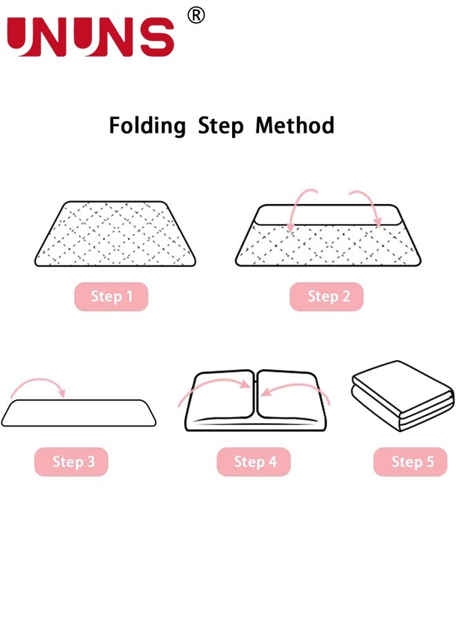 UNUNS 2 In 1 Blanket Pillow,Soft and Warm Travel Pillow and Blanket,Leaf Pattern ltralight Portable Travel Blanket Airplane With Soft Bag Pillowcase For Kids Gift Travel Airplane Train Bed Office Nap,120X150CN - Image 5