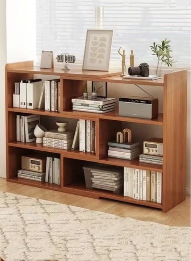كوتيس خزانة كتب مكتبية قابلة للسحب من 5 طبقات بني 120x17x80 سم - Image 1