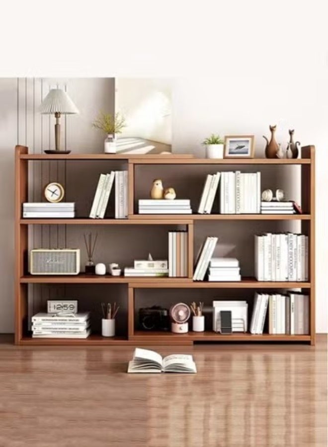 كوتيس خزانة كتب مكتبية قابلة للسحب من 5 طبقات بني 120x17x80 سم - Image 2