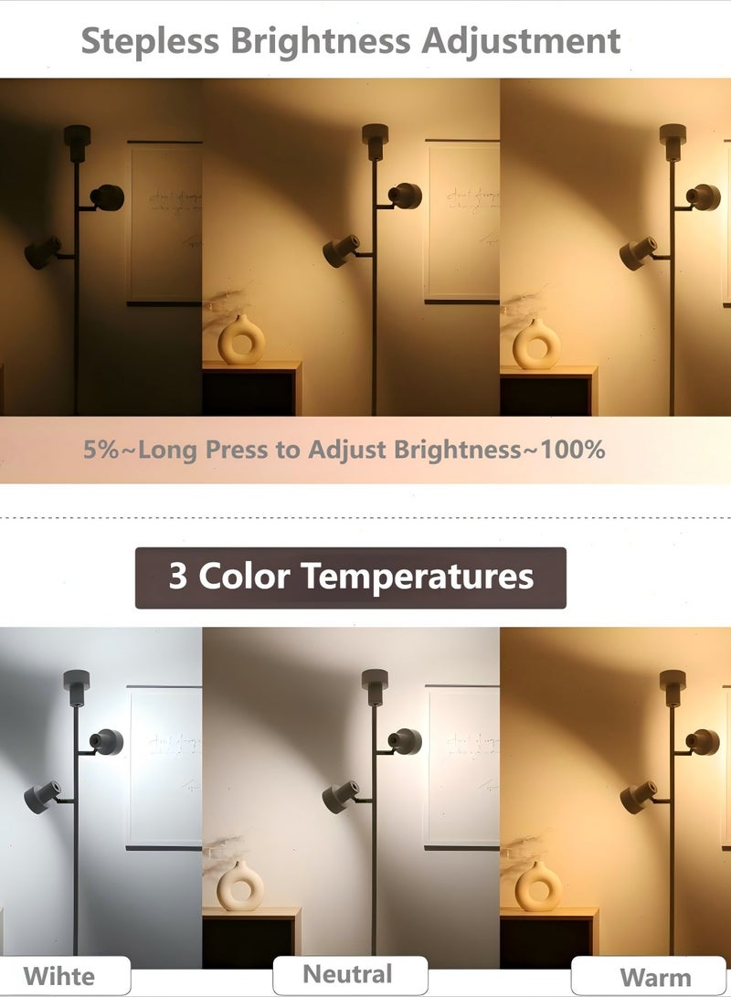 21W LED Floor Lamp, Modern Dimmable Standing Lamp with Remote & Touch Control,3 Color Temperatures, 3 Rotatable LED Light Floor Lamps for Living Room, Bedroom, Office - Image 4