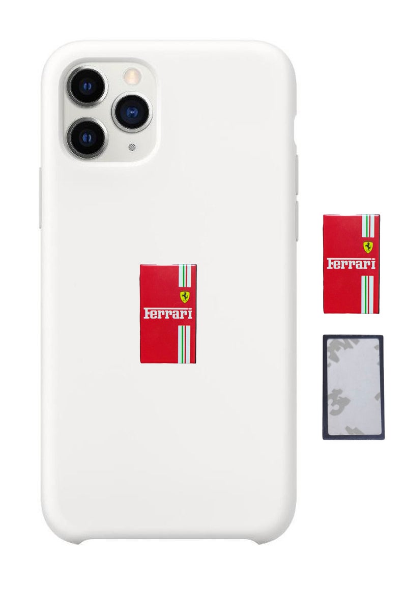 Ferrari Sticker for Mobile Back Ferrari Shape Metal Self Adhesive Sticker - Image 1