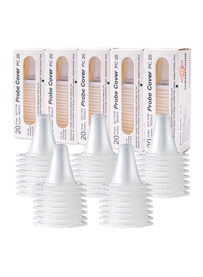 شابية أغطية مسبار مقياس حرارة الأذن 200X، وفلاتر العدسات، وأغطية إعادة التعبئة لجميع طرز مقياس حرارة براون، وأغطية رقمية للاستخدام مرة واحدة خالية من مادة BPA - Image 1