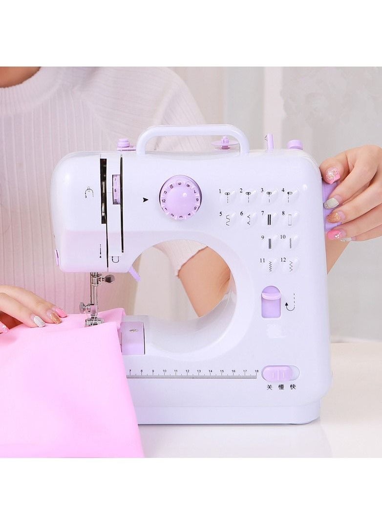 DubaiGallery - Mini Sewing Machine for Beginner, Portable Sewing Machine, 12 Built-in Stitches Small Sewing Machine Double Threads and Two Speed Multi-function Mending Machine with Foot Pedal for Kids, Women - Image 1