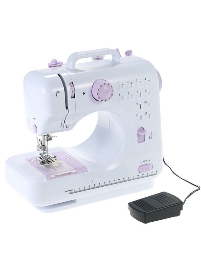 DubaiGallery - Mini Sewing Machine for Beginner, Portable Sewing Machine, 12 Built-in Stitches Small Sewing Machine Double Threads and Two Speed Multi-function Mending Machine with Foot Pedal for Kids, Women - Image 1