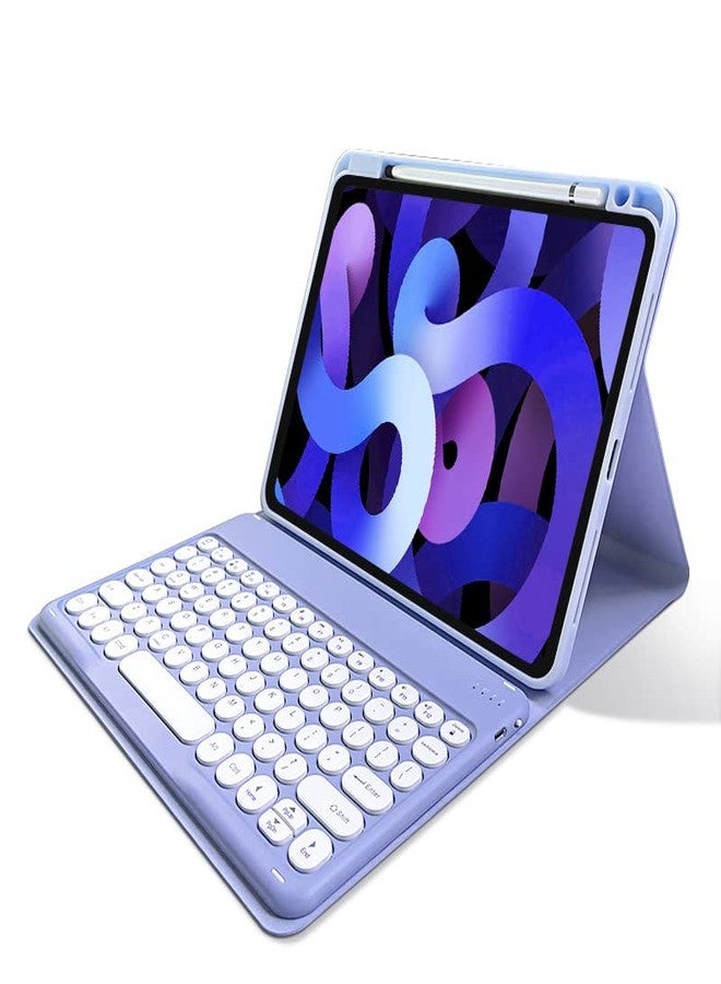 kaitesi Keyboard Case for iPad 9th / 8th / 7th Generation 10.2 Inch, iPad Air 3 10.5"(3rd Gen)/iPad Pro 10.5" Magnetically Detachable Wireless Bluetooth Keyboard Soft Cover with Pencil Holder (Purple) - Image 5
