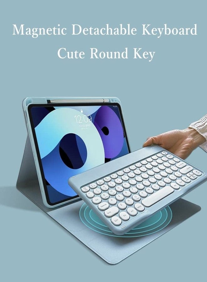 kaitesi Keyboard Case for iPad 9th / 8th / 7th Generation 10.2 Inch, iPad Air 3 10.5"(3rd Gen)/iPad Pro 10.5" Magnetically Detachable Wireless Bluetooth Keyboard Soft Cover with Pencil Holder (Purple) - Image 3