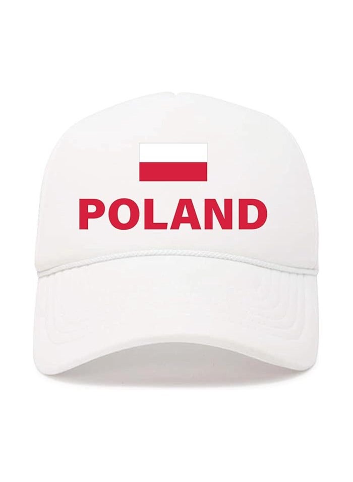 قبعة رياضية بولندا مع قفل بلاستيكي قابل للتعديل للرجال والنساء - Image 1